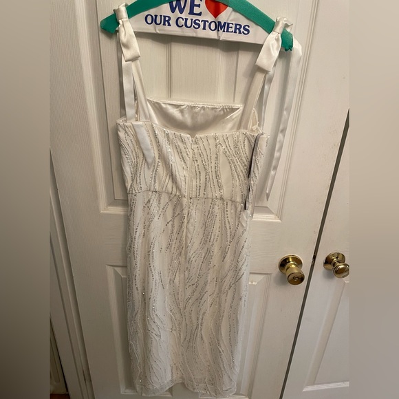 White, sequined ML by Monique Lhuillier party dress - Picture 5 of 7